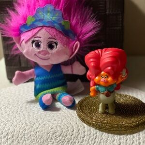 Trolls World Tour Delta Dawn Figure 2020 McDonalds Happy Meal Toy & Plush Poppy